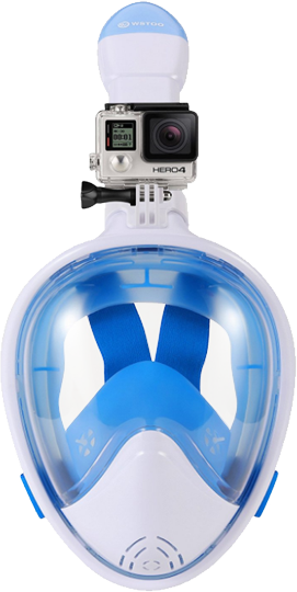 180° Full Face Snorkel Mask - Gopro Hero4 Black 12mp Full Hd 4k 30fps 1080p 120fps (271x540), Png Download