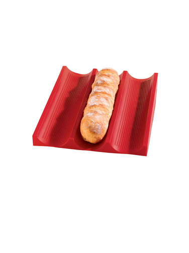 Baguette Baking Mat - Moules Baguettes Silicone Micro Perforé (500x500), Png Download