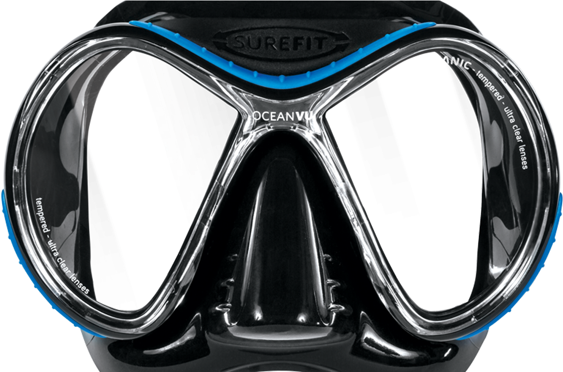 Oceanic - Oceanvu Mask-black/titanium (1200x744), Png Download