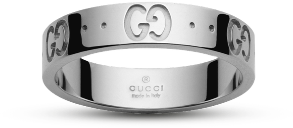 Gucci Icon Ring - White Gold Gucci Ring (800x800), Png Download
