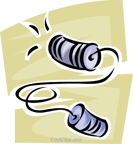 Cup And String Telephone Royalty Free Vector Clip Art - String Telephone Clipart (444x480), Png Download