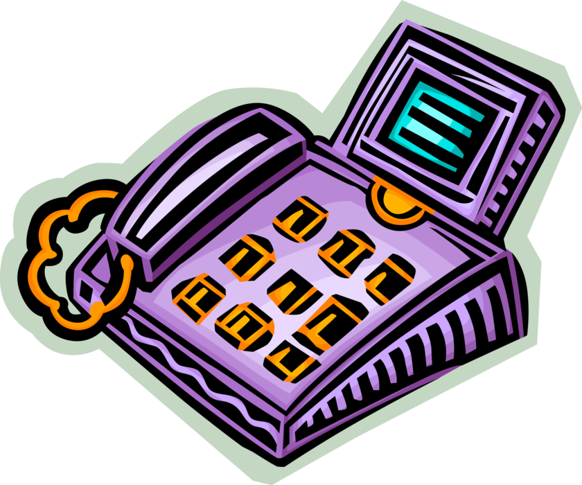 Vector Illustration Of Office Business Telephone Phone - Illustration (840x700), Png Download