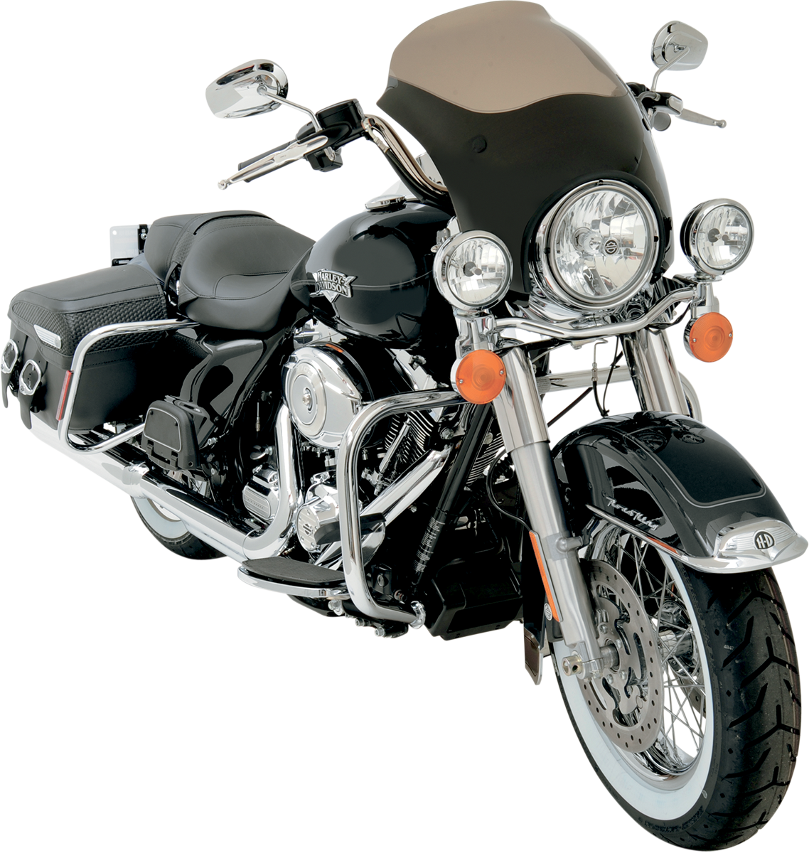 Memphis Shades Hd Black Bullet Fairing 94-17 Harley - Memphis Shades Bullet Road King (1138x1200), Png Download