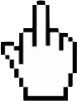Tumblr Nicnfhj5kd1qmp6o4o1 400 - Middle Finger Cursor Transparent (352x417), Png Download