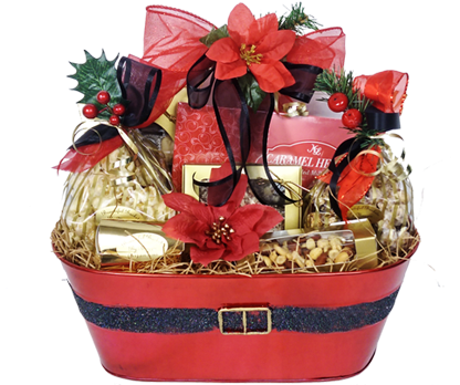Santa Belt Bucket Basket - Basket (430x430), Png Download
