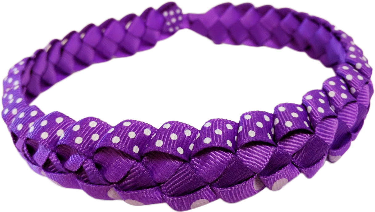 Small > Purple Big & Small Dots Lei Headband - Bracelet (1272x748), Png Download