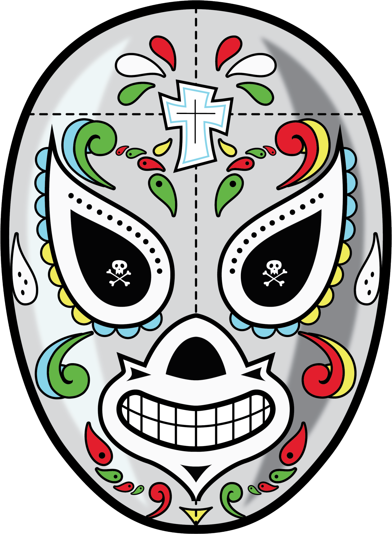 Rubtox Art Avaible In Redbubble - El Santo En Dia De Muertos (1280x1732), Png Download