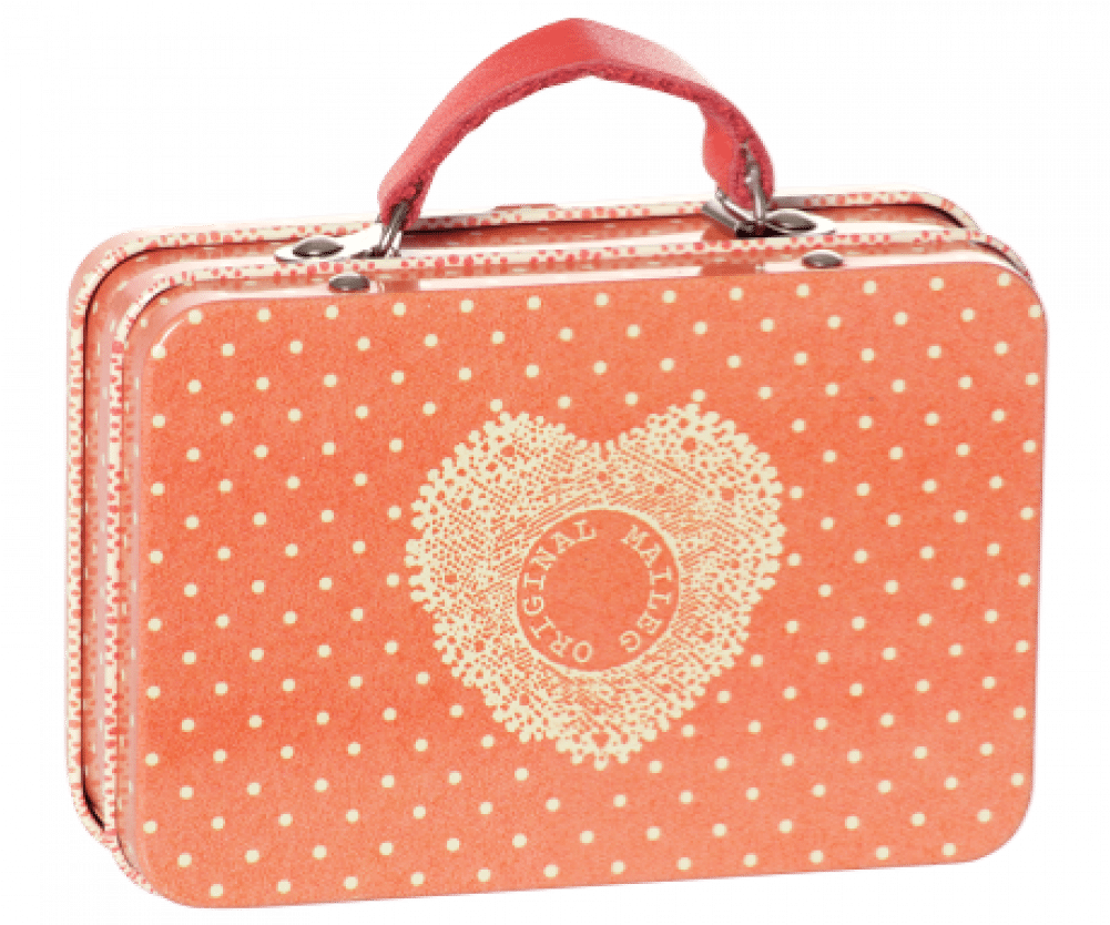 Metal Suitcase Orange Small Dots - Maileg Little Tin Suitcase - Little Dots (1000x1500), Png Download