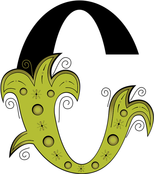 Unique Fancy Font - Font (595x595), Png Download