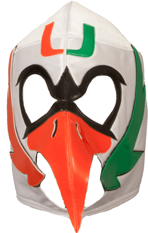 University Of Miami - Face Mask (301x480), Png Download