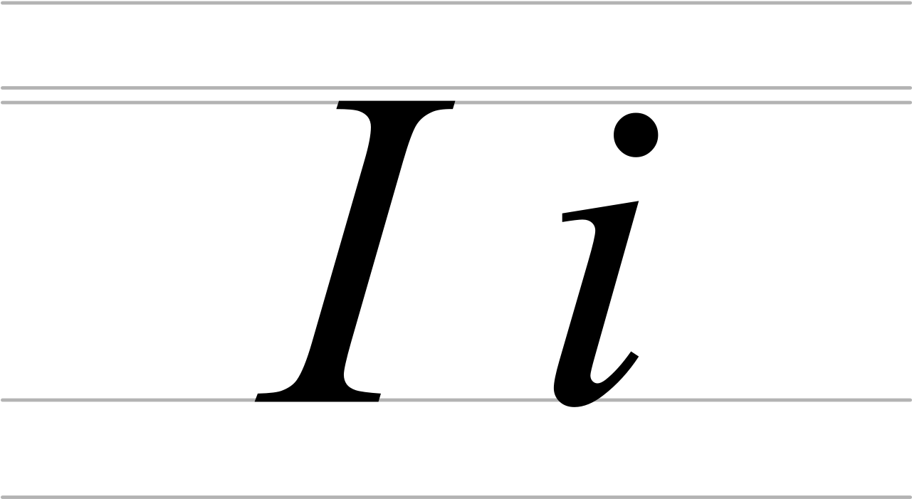 Italic Cyrillic Letter Dotted I - Fancy Cursive Lowercase Letter (1280x736), Png Download