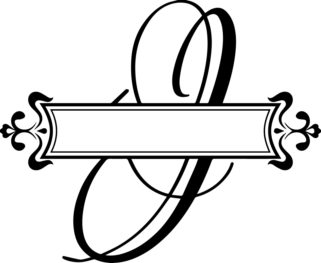 Split Fancy Letter Vinyl Monogram Decal - Letra A Cursiva Png (1125x920), Png Download