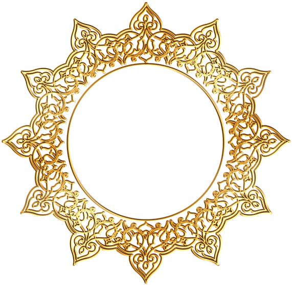 Gold Circle Frame Png (640x622), Png Download
