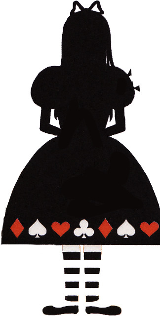 Alice Rabbit Hole, Alice In Wonderland, Pixar, Clip - Sombra Personagens Alice Pais Das Maravilhas (369x674), Png Download