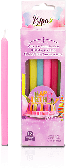 12cm Birthday Candles Mixed Colors - Candle (600x600), Png Download