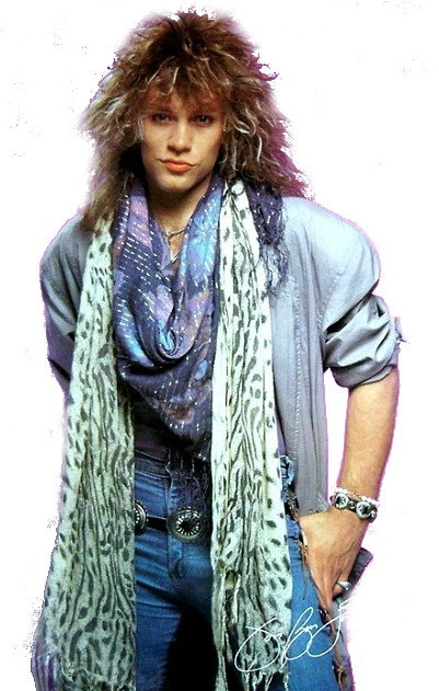 Young Jon Bo Jovi - Bon Jovi In The 1980s (408x630), Png Download