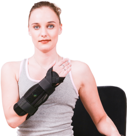 Wrist & Forearm Brace - Wrist (463x500), Png Download