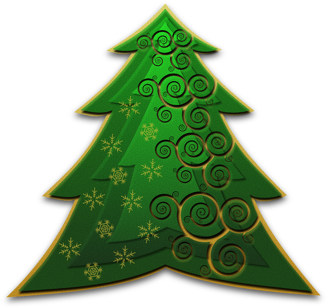 Drawn Christmas Tree Transparent - Christmas Tree (1280x1199), Png Download