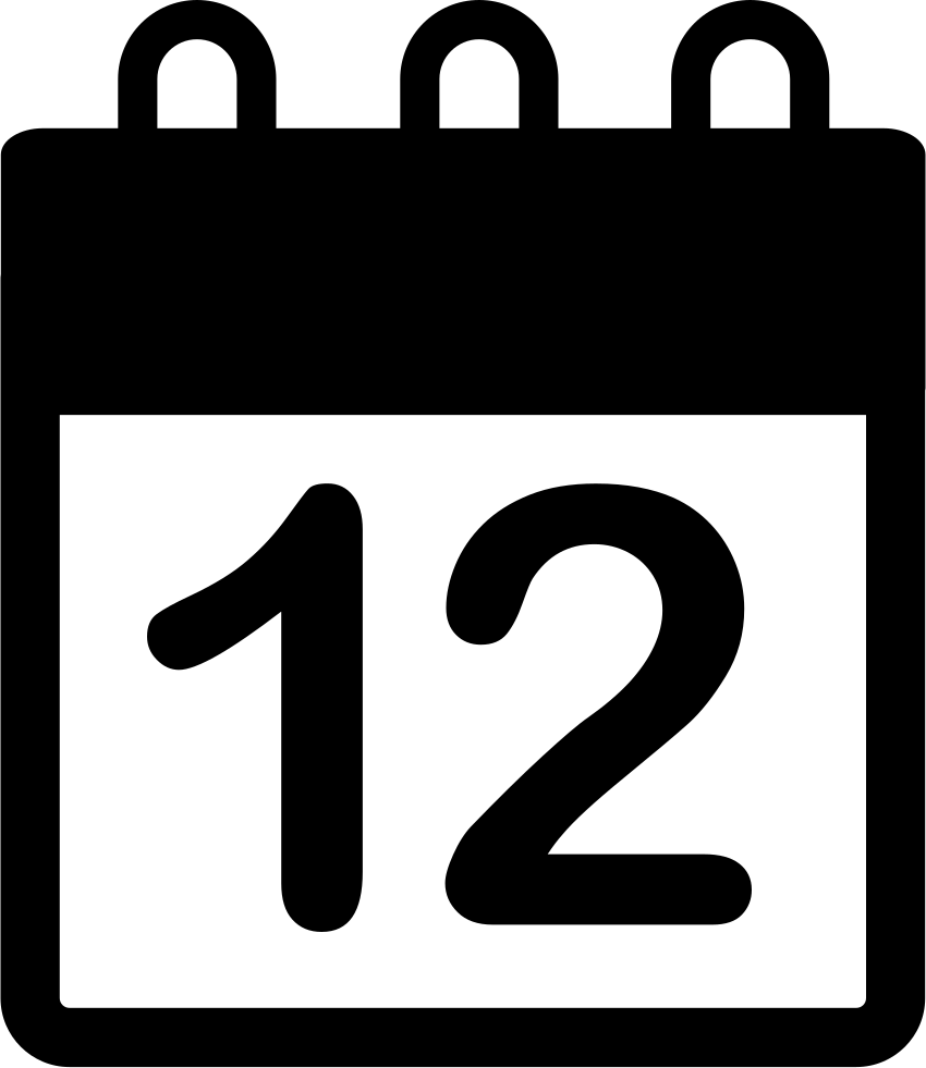 Daily Calendar On Day 12 Page Comments - Icono De Calendario Png (850x981), Png Download