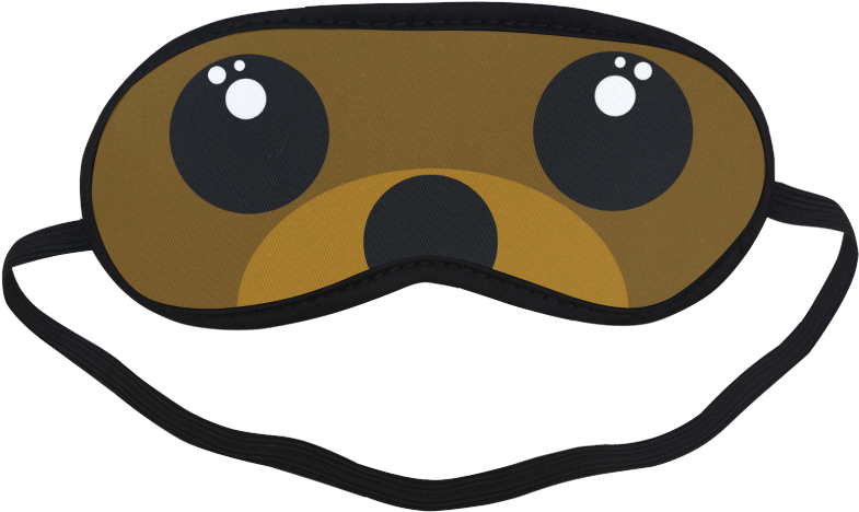 Kawaii Brown Bear Sleeping Mask - Blindfold (500x500), Png Download