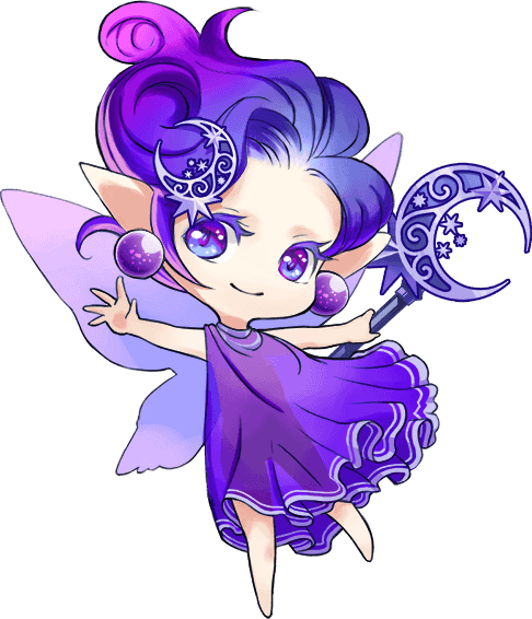 Moon Fairy - Moon Fairy Purple (486x566), Png Download