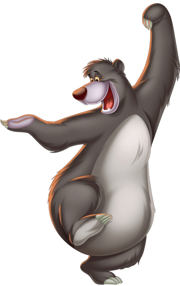 Jungle Book Png Transparent Image - Jungle Book Characters Baloo (613x1024), Png Download
