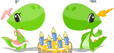 Kde Quinto Cumpleanì - Kde Dragons (548x220), Png Download