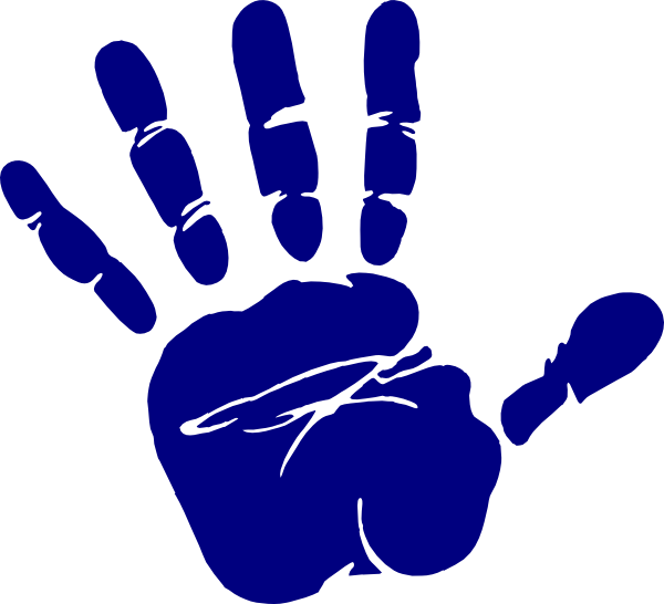 Handprint Clipart Circle - Transparent Clip Art Hand (600x546), Png Download