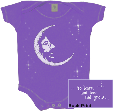 Jerry Garcia Moon Infant Onesie - Jerry Garcia Moon (500x436), Png Download
