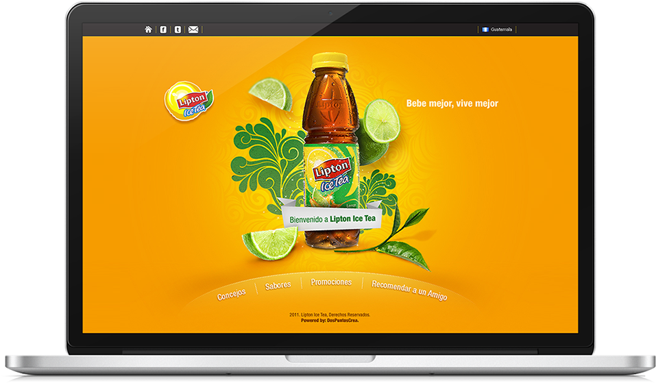 Promotional Micro Web Site For Lipton Ice Tea In Guatemala - Lipton Ice Tea Microsite (1200x750), Png Download