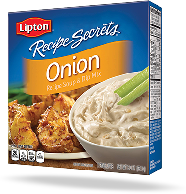 Onion Recipe Soup & Dip Mix - Lipton Onion Soup Mix (379x396), Png Download
