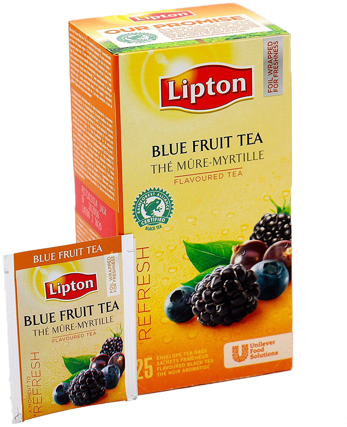 Lipton Blue Fruit Tea - Tea Bags Lipton Yellow Label 100's (1352x1500), Png Download