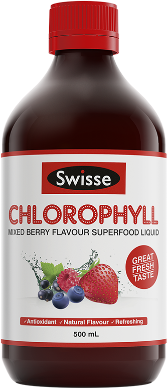 Swisse Chlorophyll Mixed Berry Flavour Superfood Liquid - Swisse Chlorophyll Mixed Berry 500ml (700x880), Png Download