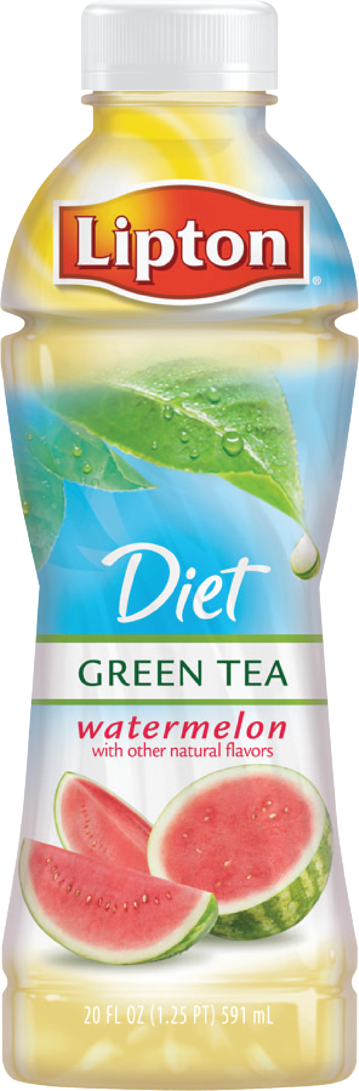 Lipton Natural Diet Green Tea Watermelon - 100% Natural Orange Pekoe Cut Black Tea (1140x3465), Png Download