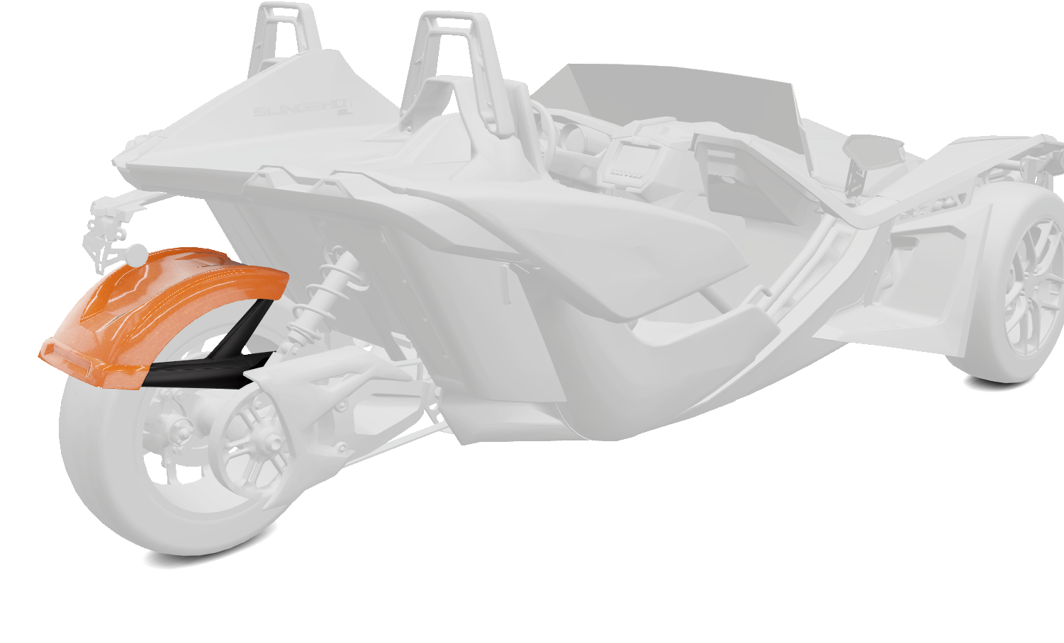 305mm Rear Fender - Blue (1500x1500), Png Download