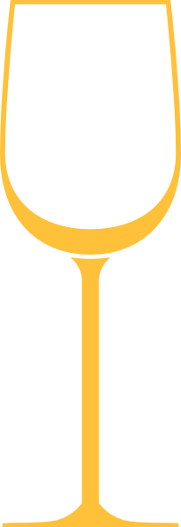 Gold Clipart Martini Glass - Gold Wine Glass Clipart (204x594), Png Download