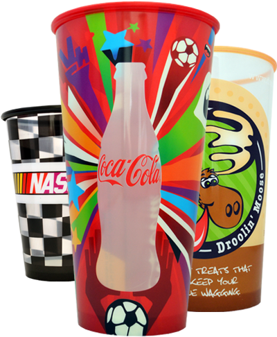Custom Printed Clear Plastic Cups - Visstun 1000 Promotional 44 Oz Reusable Frosted Clear (400x500), Png Download