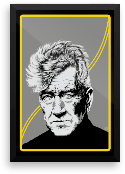 David Lynch Framed Poster - Illustration (1000x1000), Png Download