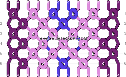 Zig Zag Square Dot Diamond Friendship Bracelet - Arrowed Friendship Bracelets Pattern (506x300), Png Download