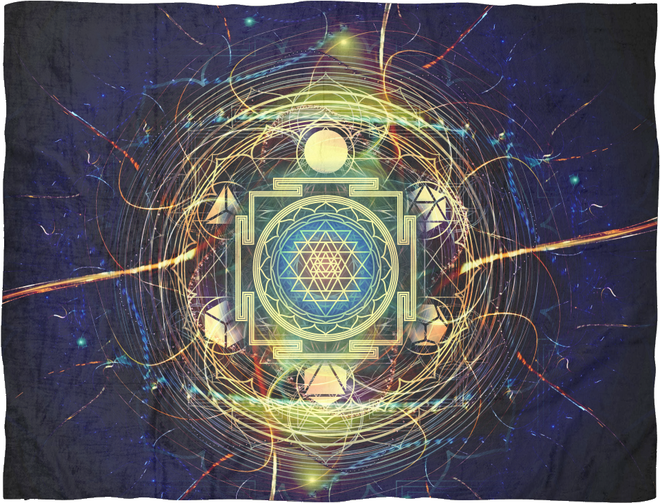 Sri Yantra Fleece Blanket - Blanket (1024x1024), Png Download