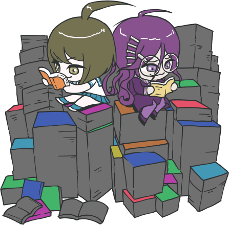 Danganronpa Another Episode Toko Fukawa Komaru Naegi - Danganronpa Ae Komaru Chibi (447x440), Png Download