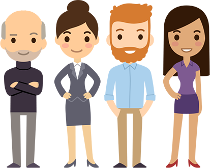 Parent View - Cartoon People (413x330), Png Download