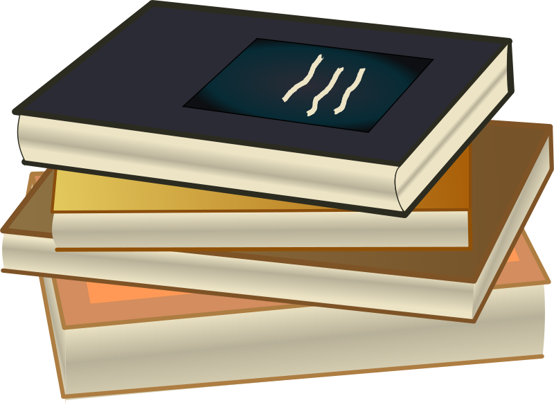 Free Book Stack - Books Drawing With Color (800x585), Png Download