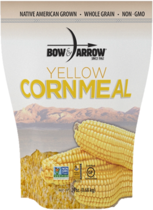 Yellow Cornmeal - Bow & Arrow White Cornmeal 24oz (500x700), Png Download