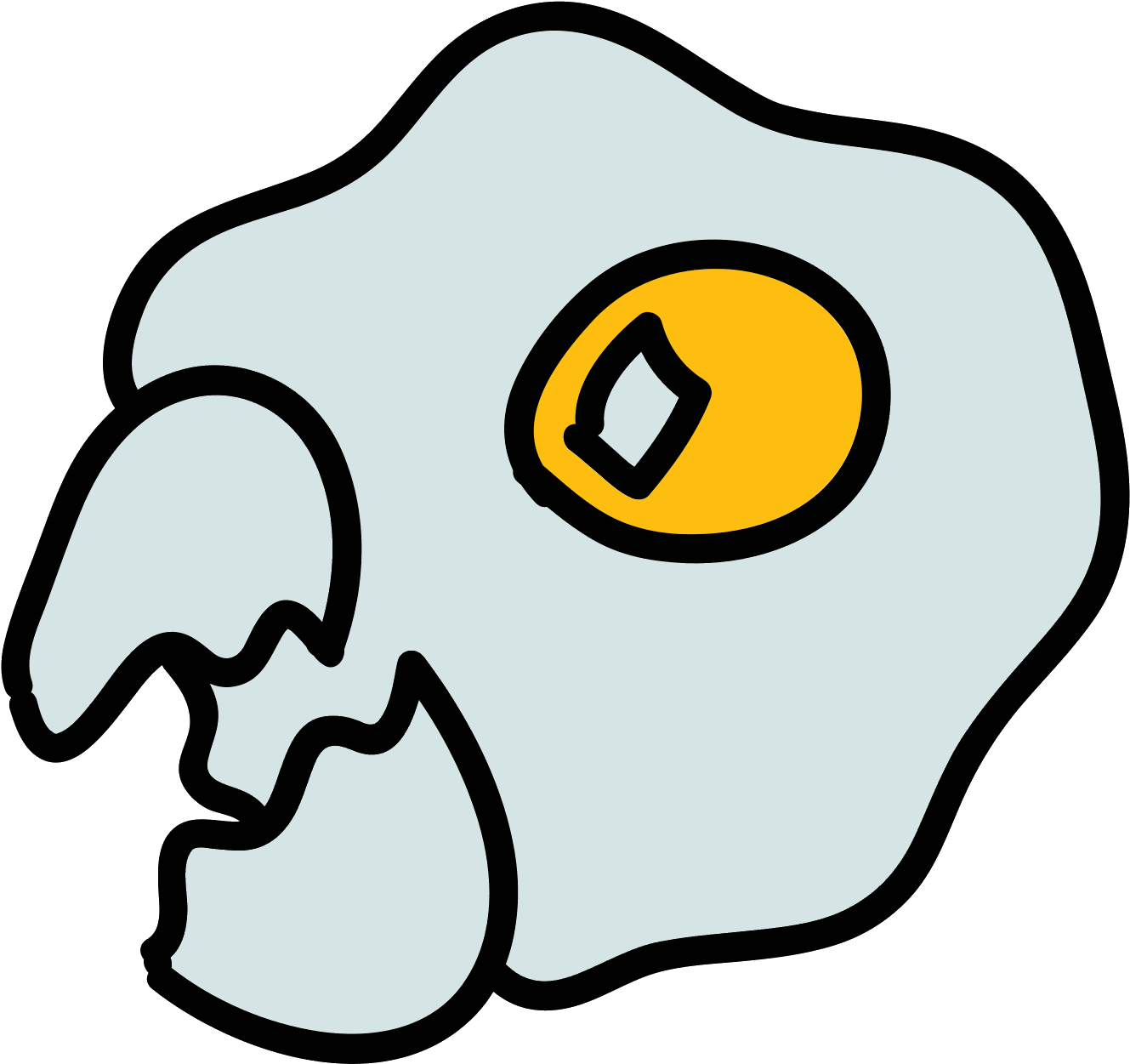 Open Egg Icon - Egg (1600x1600), Png Download