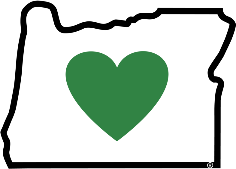 Oregon Clipart Transparent Background - Oregon Outline With Heart (787x568), Png Download