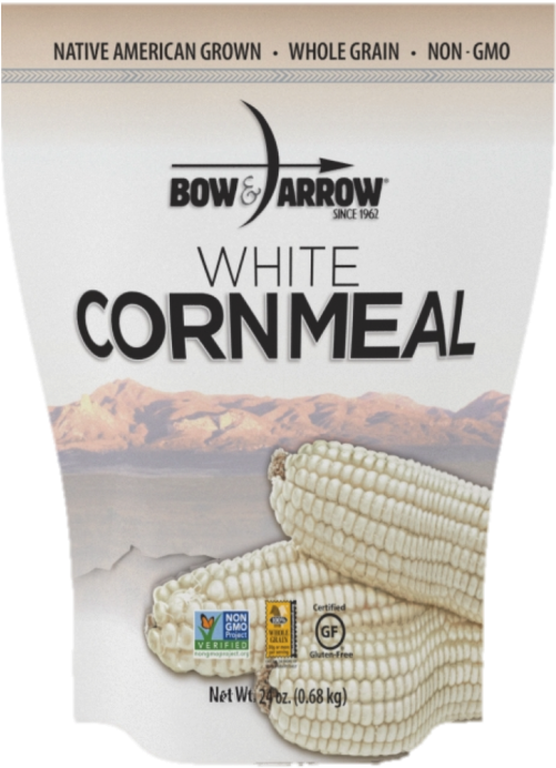 White Cornmeal - Bow & Arrow White Cornmeal 24oz (500x700), Png Download