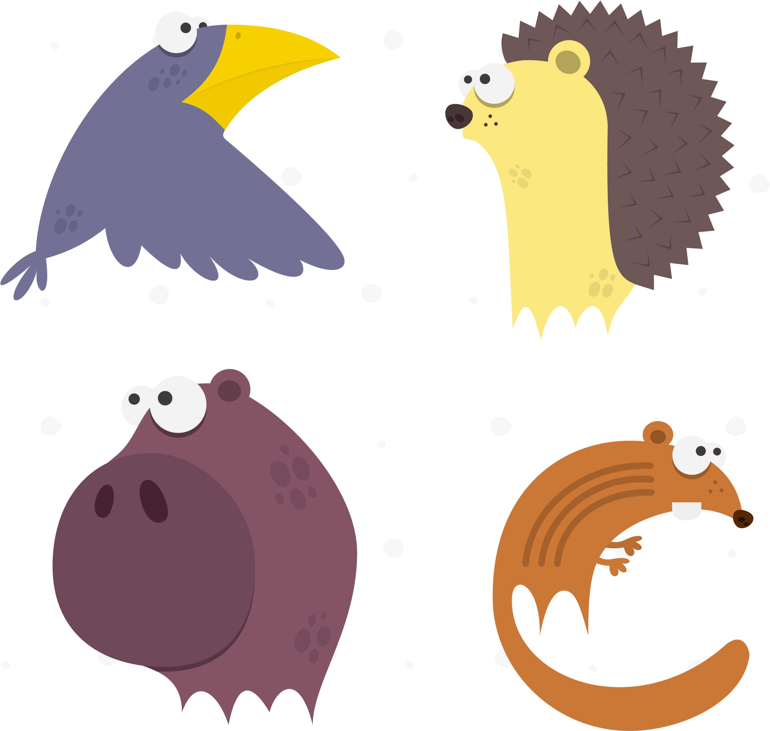 Clip Art - Cute Animals Vector Png (3333x3333), Png Download