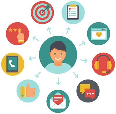 Crm Data - Customer Experience Strategy Vector (400x394), Png Download