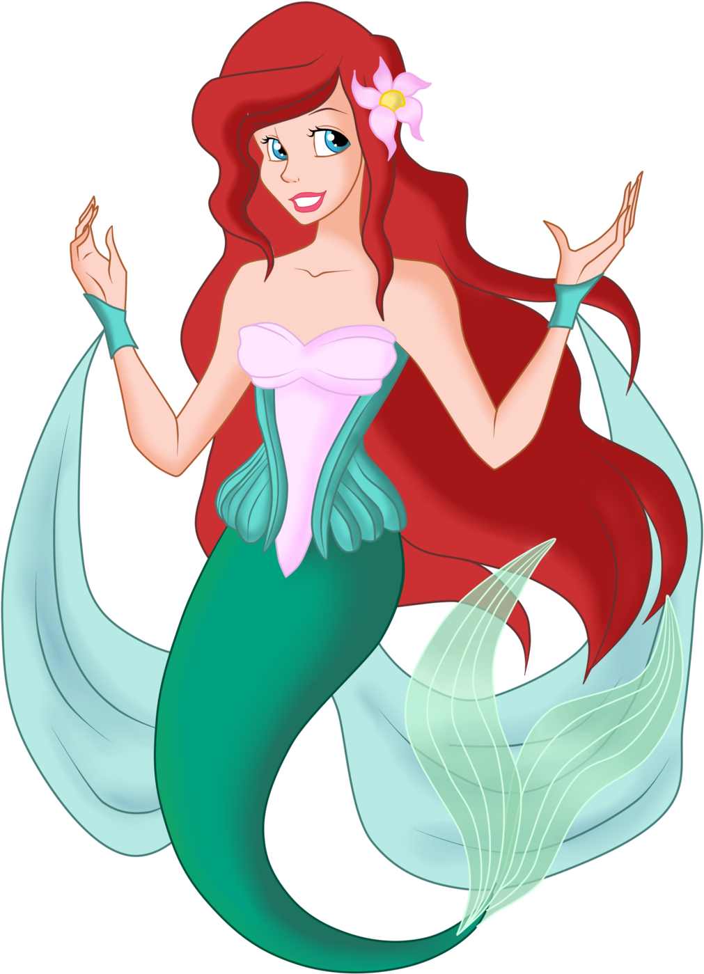 La Sirenita Tributos - Mermaid Princess (1024x1439), Png Download